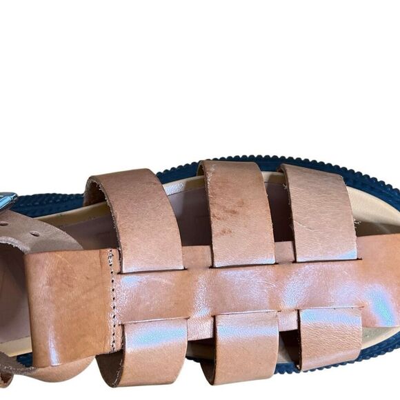 Ganni NWOT Creepers Leather Fisherman Strappy Platform Sandals Size 37 - Picture 7 of 11